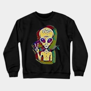 E.T. peace sign Crewneck Sweatshirt